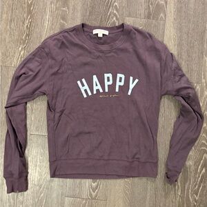 Spiritual Gangster Purple 'Happy' Sweatshirt M
